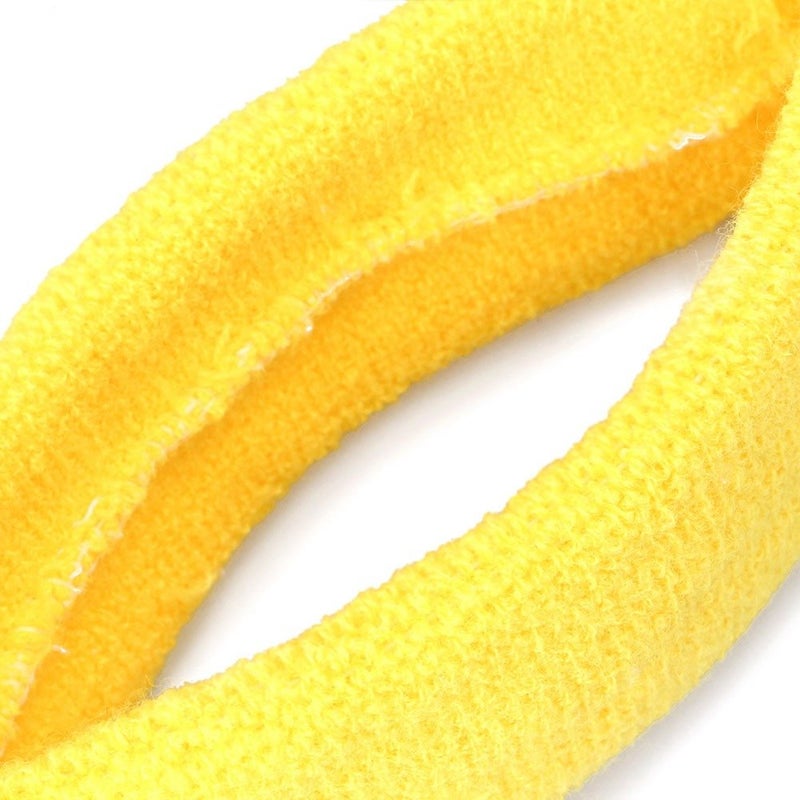Mallofusa ? 10 PCS Cotton Sports Basketball Headband/Sweatband Head Sweat Band/brace Gift Party Outdoor Activities (Yellow) - Image 5